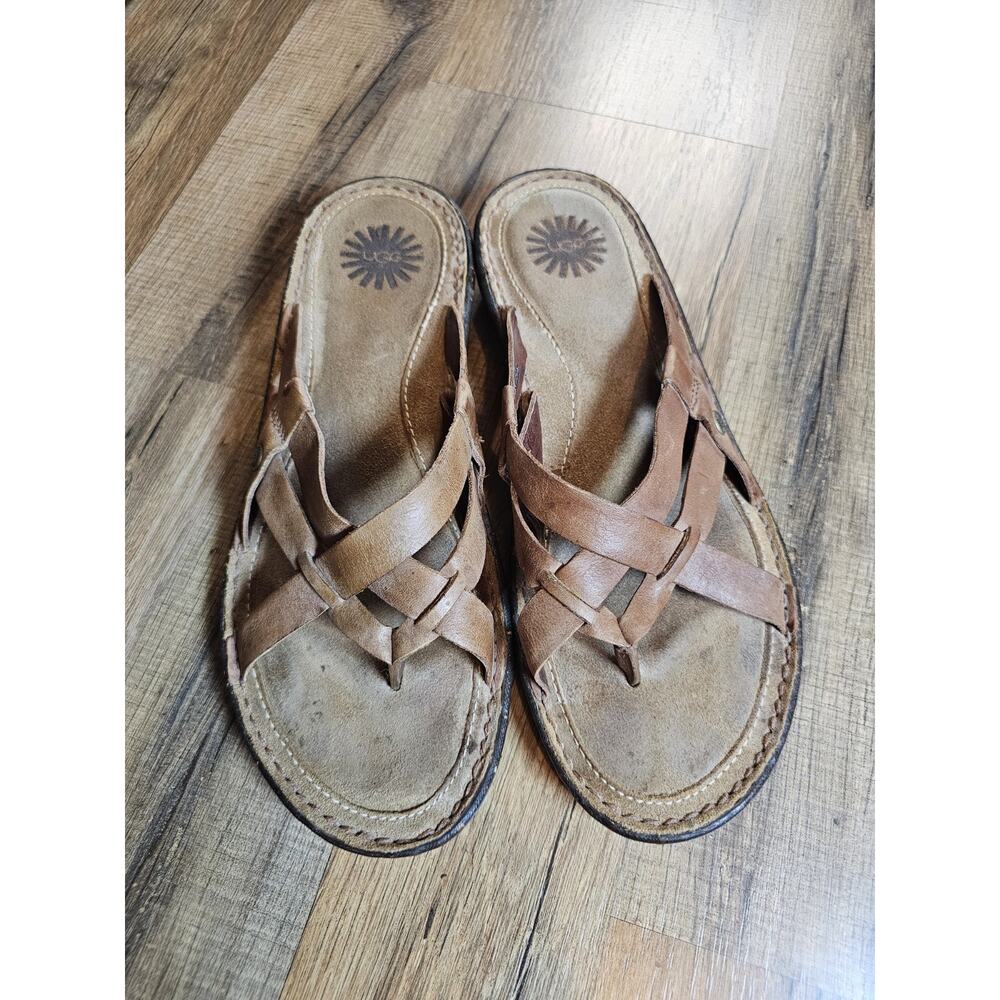 UGG Australia Lanni Leather Sandals Women's Size 9 Comfort Bohemian